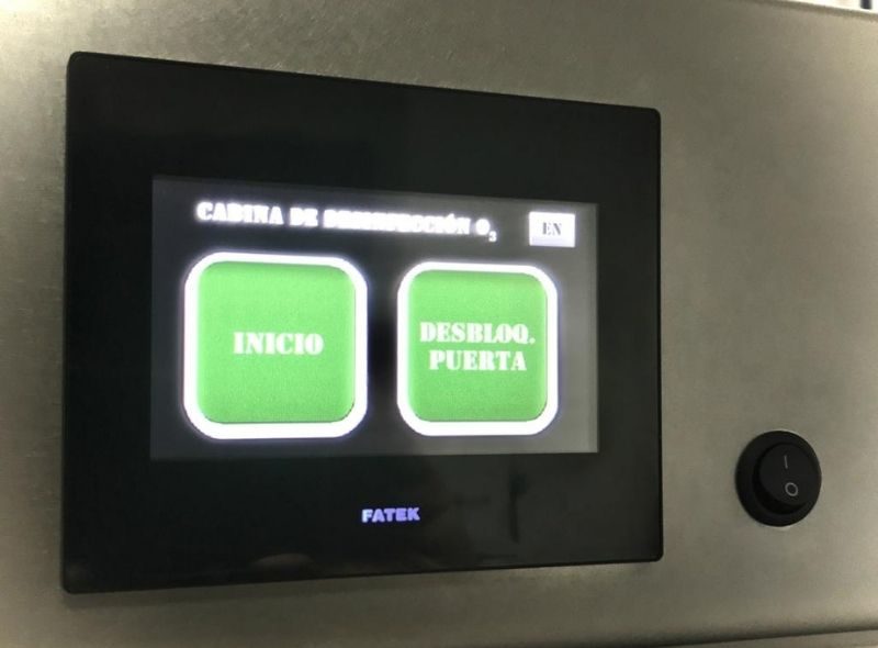 Cabina de desinfección de ozono
